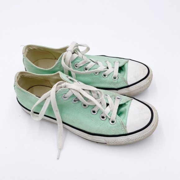Converse Shoes - Converse Mint Green Low Top Lace Up Sneakers